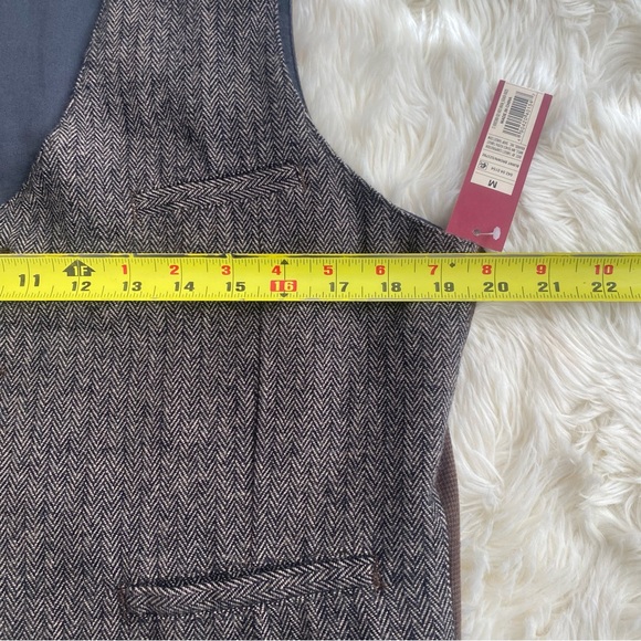 Merona 2 Piece Men’s Brown Tweed Sport Coat Blazer Slim & Matching Vest | Medium - Picture 7 of 11